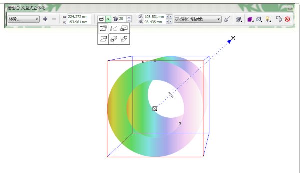 如何用CDR把一个平面图做立体,教一下。~!~