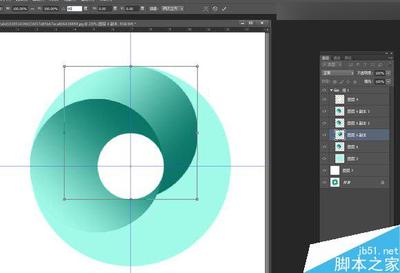Photoshop制作三维立体风格的绿色圆形旋涡图形图标